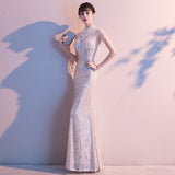 Banquet Evening Dress Dress Women 2026 New Temperament Selbs Aerronze Venue Queen's Annual Meeting Host Long Fishtail Dress HZ0517