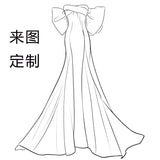 Make A Light Wedding Dress Bridal French Yarn Banquet Dress Light Dress Morning Dress HZ0517