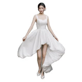 French-Style Thing Noodles Wedding Dress Simple White Sling Engagement Dress Temperament High Feeling Bride Go Out Yarn HZ0517