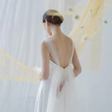 Certificate Sling Small White Dress 2026 New French Sen Bridal Wedding Dress Simple With Set Of Light Wedding Dress HZ0517
