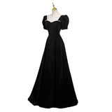 Black Evening Dress Dress 2026 New Temperament Banquet French Small Senior Sensation Host Choir Performance Dress HZ0517