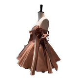 Small Design Bow Sling French Evening Dress Short Small Man Can Wear Dress High-End Short Skirt HZ0517