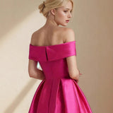 Evening Dress Rose Red Shoulder 2026 New Set Of Life Dress Birthday Temperament Dress HZ0517