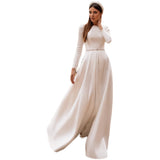 2026 Spring New Bridal Long-Sleeved Thin Travel Shooting Simple Tail Light Wedding Dress HZ0517