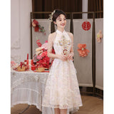 Toasting New Chinese Style 2026 New Bridal Wedding Dress Small Long Dress Fashion Dress HZ0517