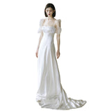 French Light Wedding Dress 2026 White Simple Super Fairy Dream Welcome Out Of The Yarn Temperament Tug-Taild And Sbutted Face Thin Dress HZ0517