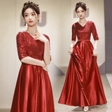 Champagne Gold Choir Head Dress Dress Evening Dress Female Host Adult Conductor Costumes Stage Competition Performance Costume HZ0517
