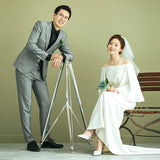 French-Style Denswear Wedding Dress 2026 Summer New Mori Family Retro Shooting Shoulder Simple Shoulder Small Tail Dress HZ0517