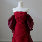 New Chinese Morning Robe Bride Wedding Toast Dress Engagement Dress High-End Light Small French Bram Dress Woman HZ0517
