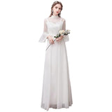 French Wedding Dress 2026 New Small Retro Bride Sen Family Travel Light Wedding Dress Long Sleeves To Welcome Wedding Dress HZ0517
