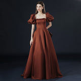 A Toasting Clothes Bride High Feeling Double-Faced With Double-Faced With A Red Luxury Engagement Back To The Door To The Evening Dress Dress HZ0517