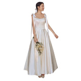French Light Wedding Dress 2026 Spring New Bride Simple Sling Bow Set Of Engagement Dress HZ0517