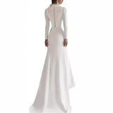 2026 Spring New Wind Long-Sleeved Fashion Trend Wedding Dress Wish Overseas Warehouse HZ0517