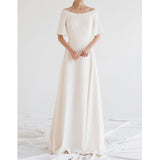 2026 Spring New Princess French Light Wedding Dress Wedding Dress Simple Travel Film Family Shoulder Yarn Woman HZ0517