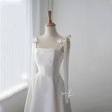 French Light Wedding Dress 2026 New Winter Fasting Slings Thin Bride Go Out Yarn Temperament Travel Dress HZ0517