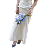 Korean Version Of Light Wedding Dress 2026 Wedding New Square Collar Simple Retro Dress Female Lint HZ0517