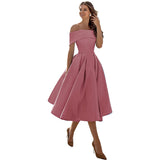 2026 Spring New Side Shoulder Dinner Official Dress Dresses HZ0517