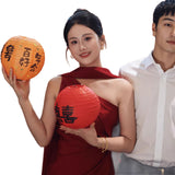 The Frontal Morning Robe Bride High-End Wine Red Engagement Dress Fishtail Skirt High-End Light Luxury Feast Toast HZ0517