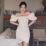 French Light Wedding Bridal Temperament Simple Out Of The Yarn Small Yarn A Short Shoulder To Get The Engagement Dress HZ0517