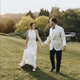 2026 New Bridal Wedding Dress Simple Trend White Vertiny Welcome Dress Female Fishtail Shot Light Wedding Dress HZ0517