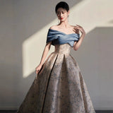 High-Level Evening Dress Women's Banquet Light Luxury Small Art Show Adult Ceremony High-End Host Dress Dress Dress Is Thin HZ0517