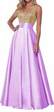 Women's Lien Rose Gold Evening Dresses Ball Dresses V-Necked Backs Of The Leadsmaid's Dresses Dinner Party Evening Dresses HZ0517