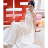 Light Wedding Dress Sen Tie 2026 New French Retro Fascling Temperament Banquet Dress HZ0517