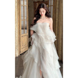 Bridal Light Wedding Dress 2026 Spring New Sensian Super Fairy Breast Welcome Yarn HZ0517