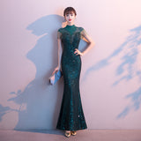 Banquet Evening Dress Dress Women 2026 New Temperament Selbs Aerronze Venue Queen's Annual Meeting Host Long Fishtail Dress HZ0517