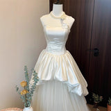 French Light Wedding Dress 2026 New Bridal Engagement Certificate Welcome Dress Tective Bosom Series Super Fairy Travel Shot Light Wedding Dress HZ0517