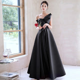 Black Evening Dress 2026 New Featinous Elegance Company Annual Party Banquet Dress Dress HZ0517