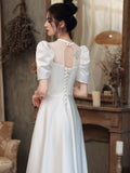 Toasting Bride 2026 New French Simple Dingy Banquet Temperament Women's Evening Dress Annual Meeting Presided Over The Light Wedding Dress HZ0517