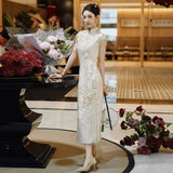 Flagg-To-Shirt High-End Bridal Engagement Dress Sexy Collar Dress Elegant Temperament HZ0517