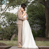 Mori Simple Sling Wedding Dress 2026 New Bridal Travel Shot With A Ribbon Light Wedding Dress Registration Certificate Small White Dress HZ0517