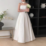 Korean-Style Light Wedding Dress With Simple Light Luxury Niche Travel Engagement Certificate Temperament Evening Dress White Dress HZ0517
