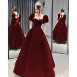 A Toasting Dress Bridal Atmospheric Red Fashion Evening Dress Women Summer Wedding Engagement Usually Wear A Small Elegant HZ0517