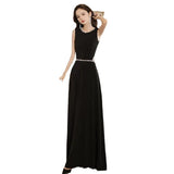 Suspension Black Long Simple Evening Dress 2026 New Dinner Style Temperament Thin Dress HZ0517