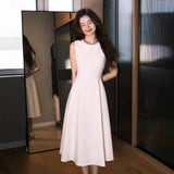 French-Style Densted-Faced Bridal High-End Light Luxury Niche Brides Sleeveless Engagement Dress Daily Certificate Registration Dress HZ0517