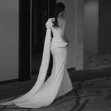 French-Style Densat Light Wedding Dress 2026 New Bridal Simple Temperament Fishtail Yarn Small Tail Welcome Dress Dress HZ0517