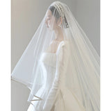 Long-Sleeved Spring Fascling French Dress 2026 New Temperament Bridal Court Tug-Tail Wedding Dress HZ0517