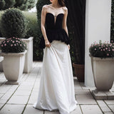 High-End Feel Evening Dress French Black And White Classic Color Retro Banquet Wedding Dress Dress Dress Light Luxury HZ0517