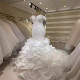 Customers For 2026 New Wedding Dress Word Shoulder Long-Sleeved Nail Pinfish Tail Bag Sexy Thin Tail HZ0517