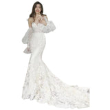 Lace Fishtail Light Wedding Dress French Retro Turf Wedding Twilight Twilight Yarn Bridal Wedding Dress Woman HZ0517