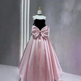 Pink Retro Breast-Wearing Evening Dress Birthday Fairy Dress Hepburn Style High-Level Rites Of Passage For Light Luxury HZ0517