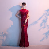Banquet Evening Dress Dress Women 2026 New Temperament Selbs Aerronze Venue Queen's Annual Meeting Host Long Fishtail Dress HZ0517