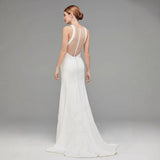 2026 New Sleeveless Simple Elegant Sexy Back-Back Stings To Repair Fish Tail Light Travel Wedding Dress HZ0517
