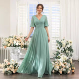 Sexy Open Fork Soft-Sin Banquet Evening Dress Woman 2026 New Bridesmaid Dress HZ0517