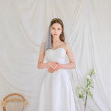 Korean Version Of Simple Bra Wedding Dress Super Fairy Retro Girl Sweet White Dress Travel Photo Wedding Dress HZ0517