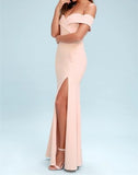 Station-Style Texture With A Word-In-One Sexy Bare Back Collared Tective-Style Open-Fork Dress Long Skirt Drag Skirt HZ0517