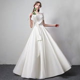 French Light Wedding Certificate Registration Dress Small White Dress Density Out Yarn Style Small Man Bride Engaged HZ0517